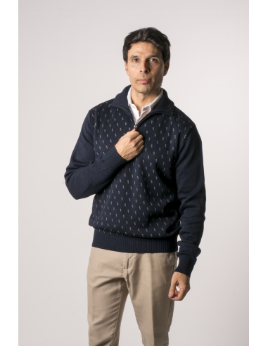 POLO CREMALLEAR MICROJACQUARD