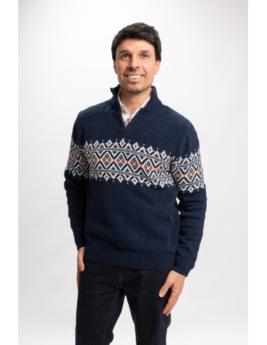 SUÉTER POLO JACQUARD CHENILLA
