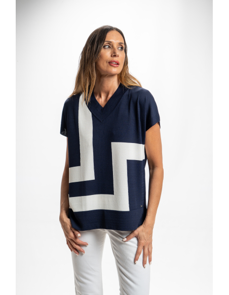 SUÉTER INTARSIA PICO