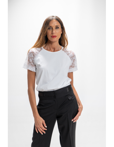 CAMISETA MANGA FLECOS