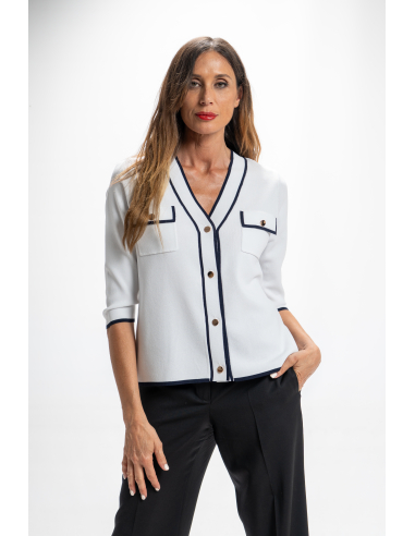 CHAQUETA PICO BOLSILLOS VIVOS