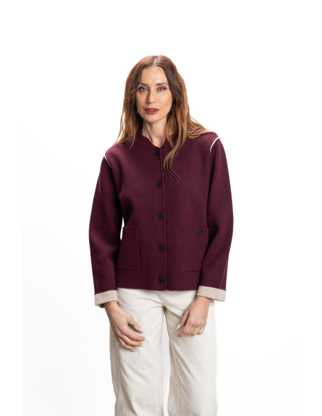 CHAQUETA BOTONES VIVO DOBLE FAC