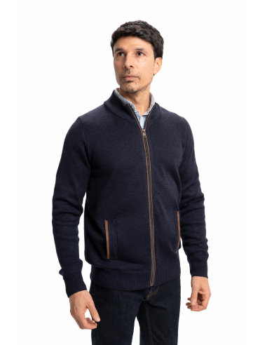 CHAQUETA CREMALLERA VIVOS PIEL