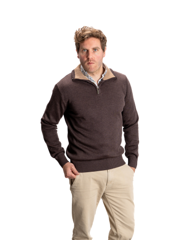SUÉTER POLO INTERIOR CONTRASTE