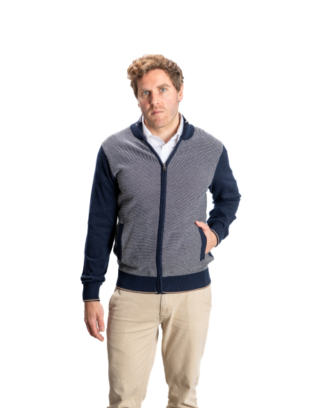 CHAQUETA CREMALLERA JACQUARD