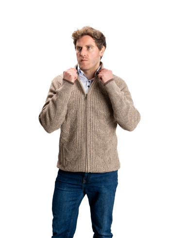 CHAQUETA CREMALLERA TRENZADO TORZAL