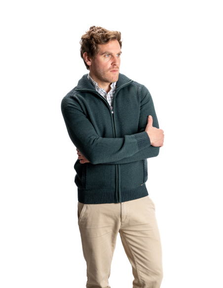 CHAQUETA  CREMALLERA CONTRASTE VANISADO