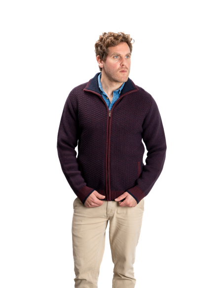 CHAQUETA CREMALLERA CONTRASTE RELIEVES